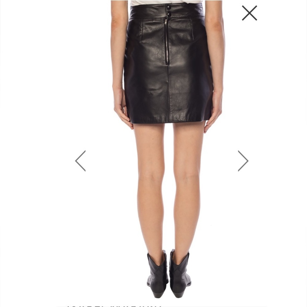 ISABEL MARANT***Black Lamb Leather Mini Skirt***F36; US Small $2110 - Picture 6 of 8